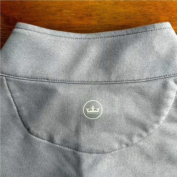 Peter Millar Perth Melange Performance Quarter Zip Mens Size Large Gale Gray - Picture 8 of 14